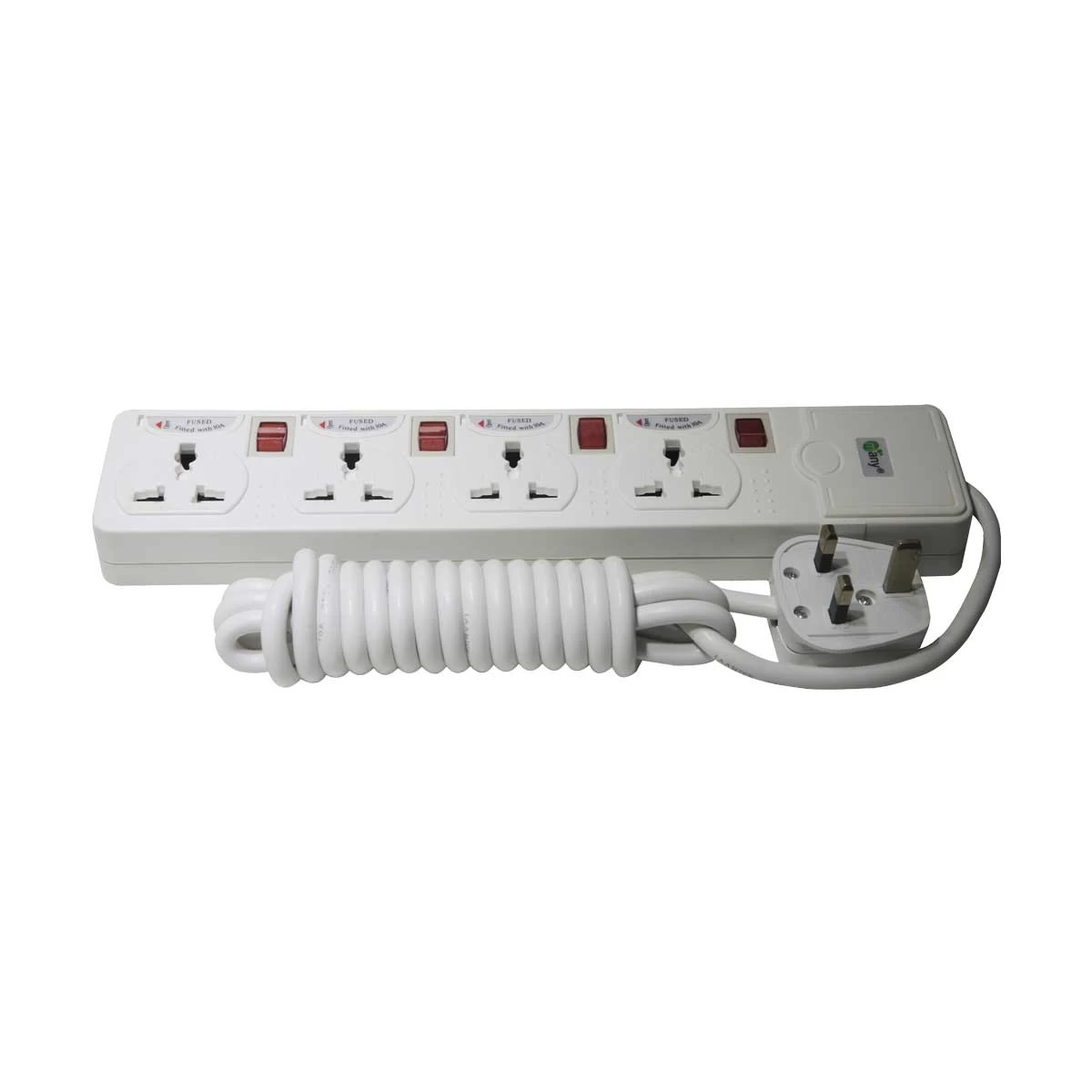 Many MTS-144 3 Pin 4 Port White Power Strip