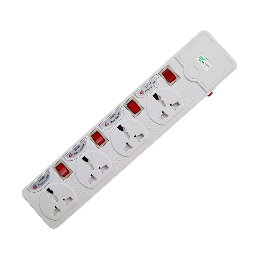 Many MTS-144 3 Pin 4 Port White Power Strip - Image 3