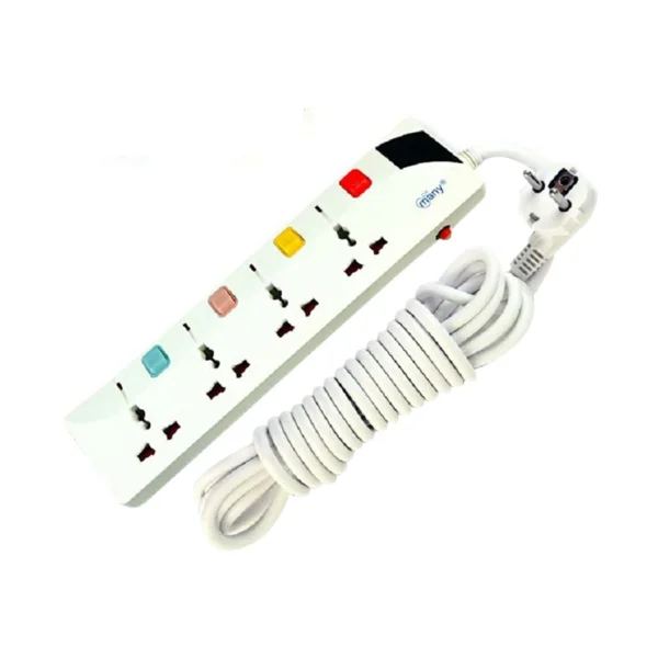 Many MTS-G147 2 Pin 4 Port White Power Strip - Image 2
